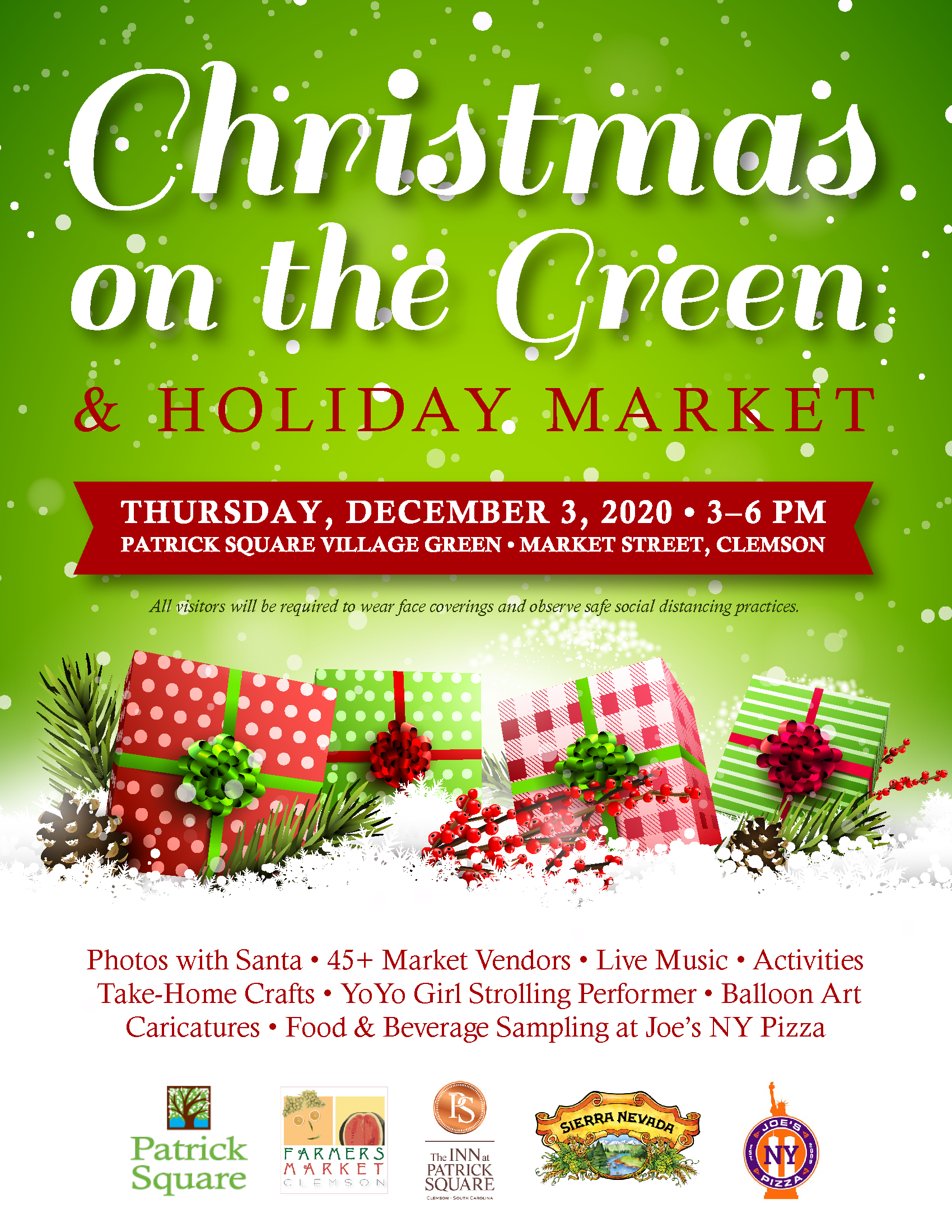 christmas on the green informational flyer